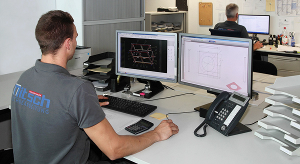 Konstruktion und Programmierung bei Mitsch Blechbearbeitung